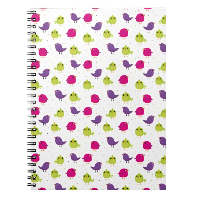 Carnet Jolis oiseaux colorés (Devant)
