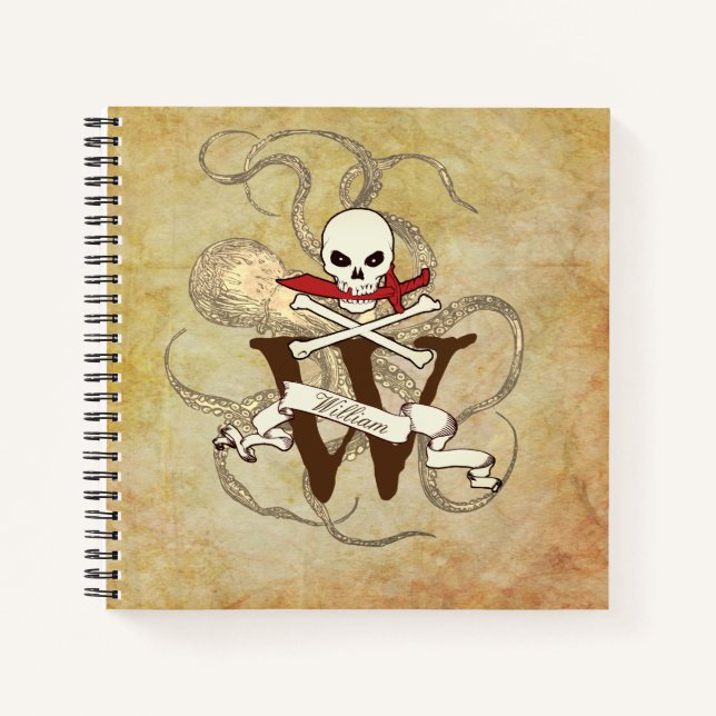 Carnet Jolly roger Monogramme initial (Devant)