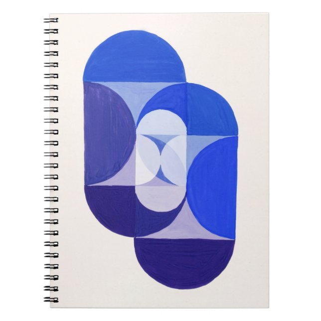 Carnet Joseph Schillinger Key Blue. géométrique Abstraite (Devant)