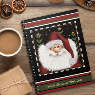 Carnet Jote Père Noël Red Green Christmas Liste de souhai