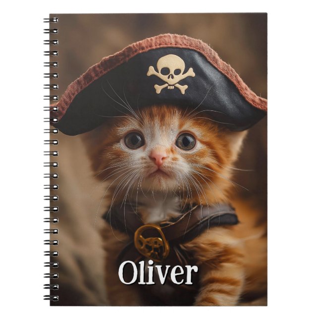 Carnet Jote Red Kitten Pirate Photo (Devant)