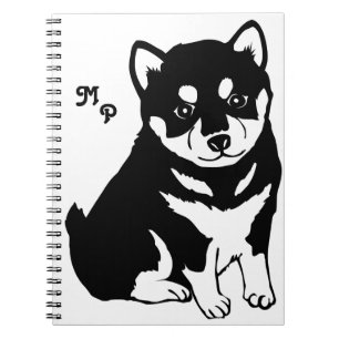 Carnet Jote Shiba Inu Monogramme d'art chiot