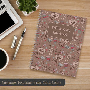 Carnet Jouer café maintenant Mocha Motif