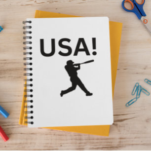Carnet joueur de baseball américain utilisant dot comme b