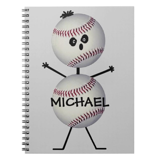 Carnet Joueur de baseball personnalisé (Devant)