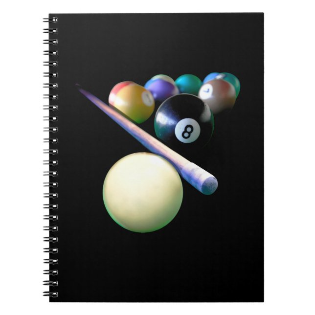Carnet Joueur de billard Billard Balls Cue Snooker (Devant)