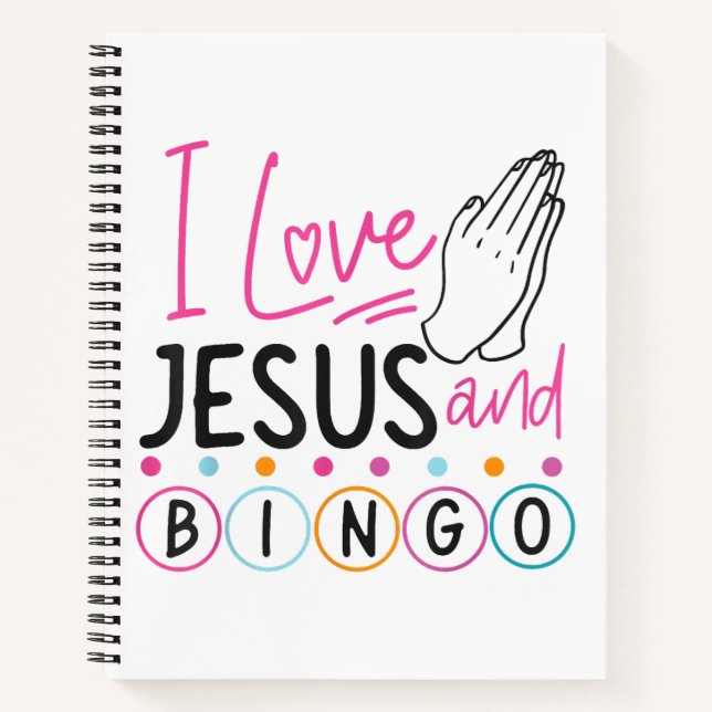 Carnet Joueur de Bingo Jésus Foi Chrétien J'aime Jésus Un (Devant)