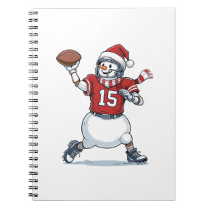 Carnet Joueur de football Bonhomme de neige Noël 2026 Vac