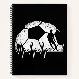 Carnet Joueur de football drôle Battement de coeur Footba