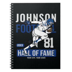 Carnet JOUEUR DE Football Personnalisé Équipe NUMBER Spor