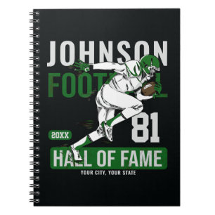 Carnet JOUEUR DE Football Personnalisé Équipe NUMBER Spor