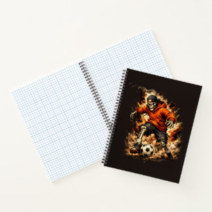 Carnet Joueur de football squelette Streetwear Cartoon – 