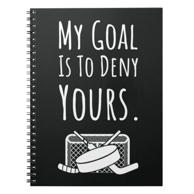 Carnet Joueur de hockey Goalie Goalkeeper Team Sport (Devant)