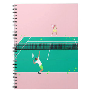 Carnet Joueur de Match Art Moderne Pink Green