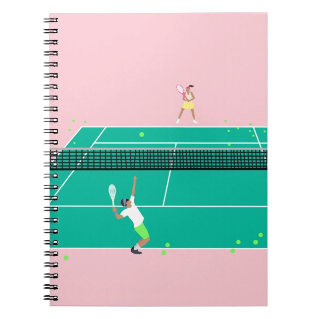Carnet Joueur de Match Art Moderne Pink Green (Devant)