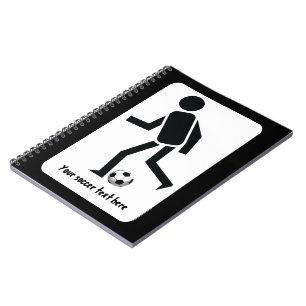 Carnet Joueur de soccer et balle cadeau personnalisé