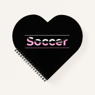Carnet Joueur de soccer minimaliste Word Art - Arc