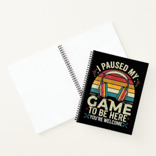 Carnet Joueur Rétro J'ai Mis Mon Jeu En Pause Pour Être I