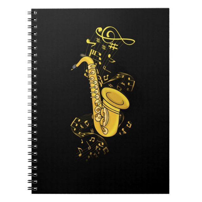 Carnet Joueur saxophone Jazz Musique Cadeau Hommes Big Ba (Devant)