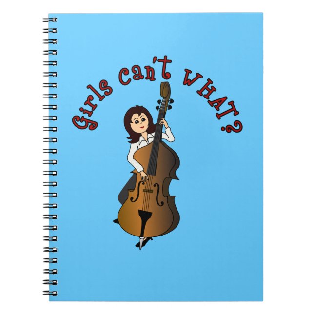 Carnet Joueuse à double basse à chaîne verticale (Devant)