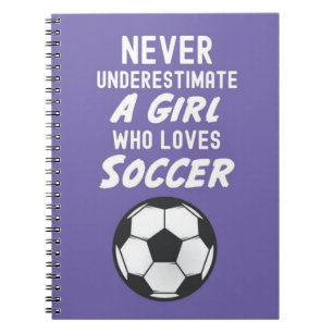 Carnet Joueuse de soccer rose Joueuse Équipe Fille Sports
