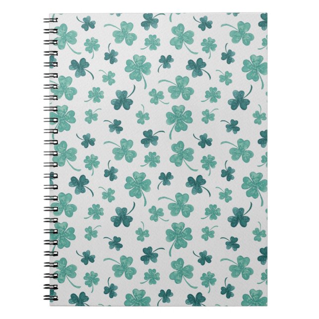 Carnet Jour de la Saint Patrick de Shamrock d'aquarelle d (Devant)