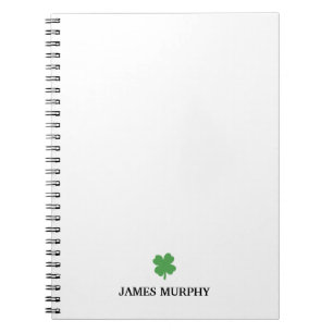 Carnet Jour de la Saint Patrick Shamrock personnalisé
