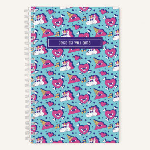 Carnet Jour de la Saint Valentin Motif de coeur de licorn