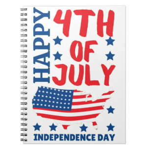 CARNET JOUR DE L'INDÉPENDANCE 4 JUILLET