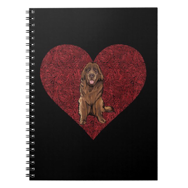Carnet Jour des valentines de Terre-Neuve | chien amour i (Devant)