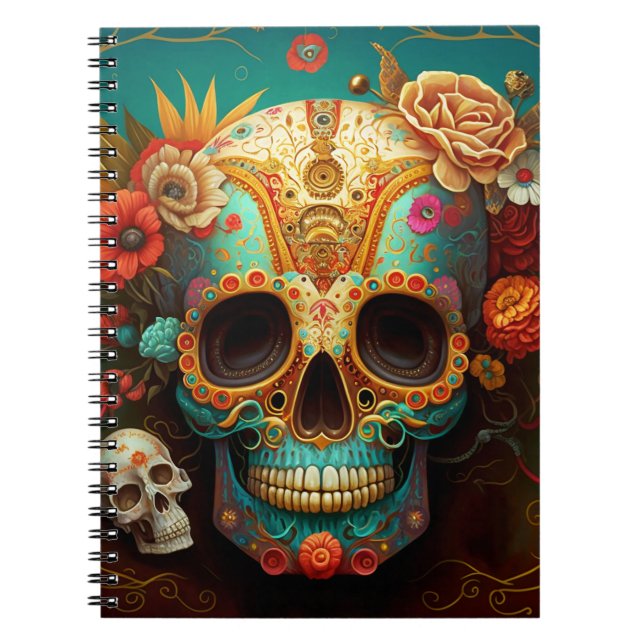 Carnet Jour Du Crâne Sucre Des Morts (Devant)