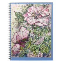 Journal/Notebook- "Peonies & Dogwood"