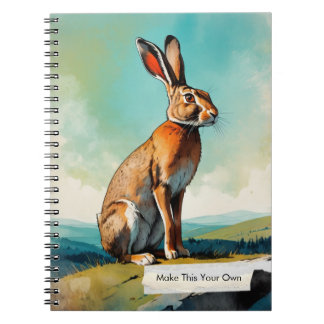 Carnet Journal PERSONNALISÉ Lapin Vintage