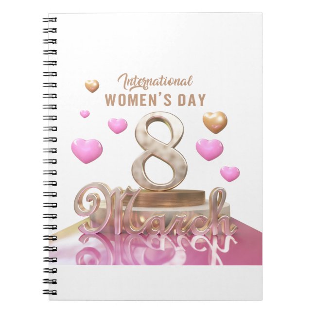 Carnet journée internationale de la femme 8 mars (Devant)
