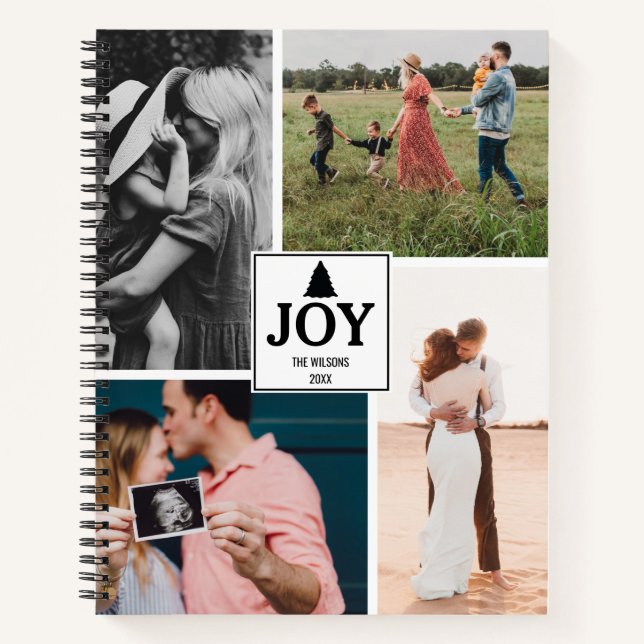 Carnet Joy Noël Famille Photo Collage Noël (Devant)