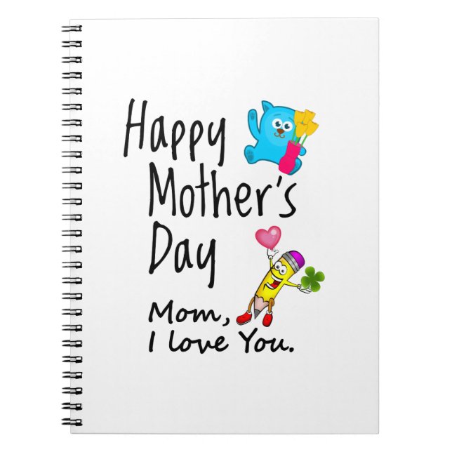 Carnet Joyeuse fête des Mères. Maman je t'aime. (Devant)