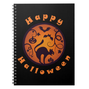 Carnet Joyeuse lanterne d'Halloween araignées et chauves-
