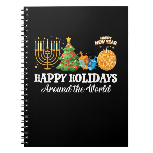 Carnet Joyeuses Fêtes Dans Le Monde Famille De Noël M (Devant)