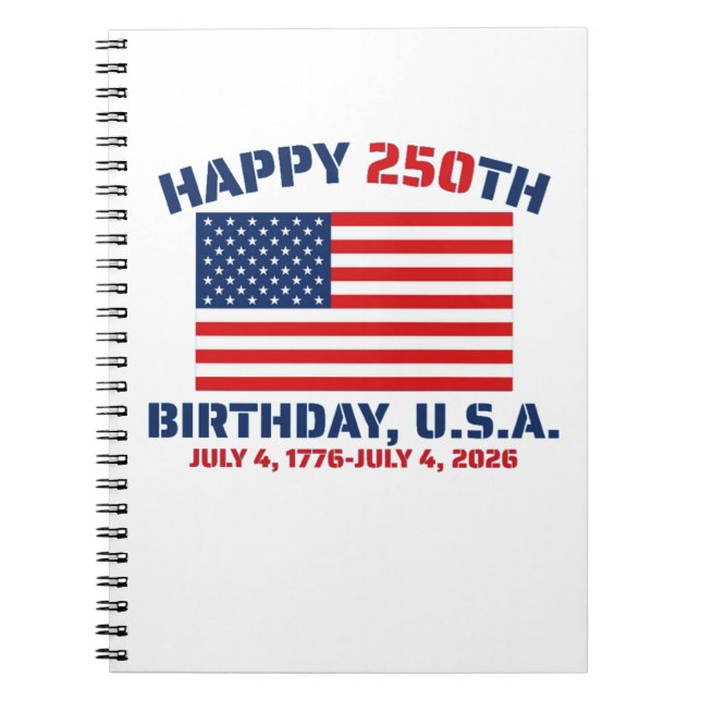 CARNET JOYEUX 250E ANNIVERSAIRE ÉTATS-UNIS (Devant)