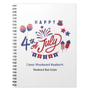 Carnet Joyeux 4 juillet USA Budget patriotique d'agent