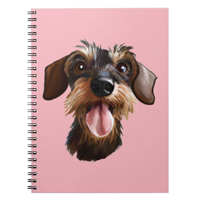 Carnet Joyeux À poils durs Dachshund (Devant)