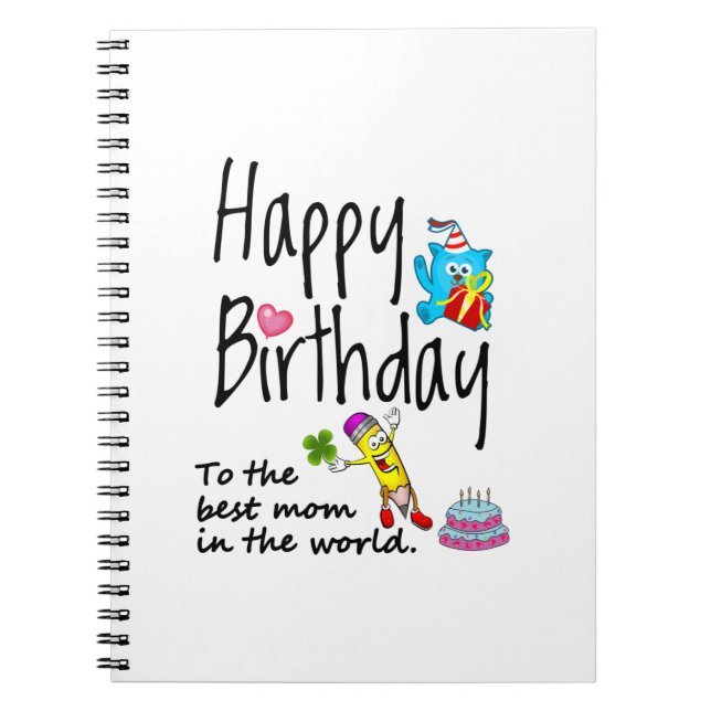 Carnet Joyeux anniversaire à la meilleure maman du monde (Devant)