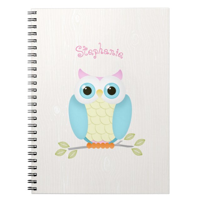 Carnet Joyeux Anniversaire Chouette Douce (Devant)