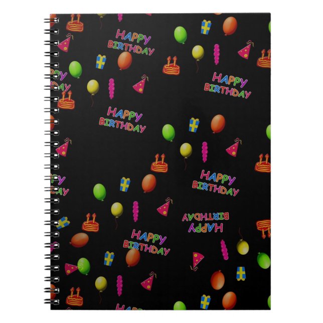 Carnet Joyeux anniversaire, Decor Balloons (Devant)