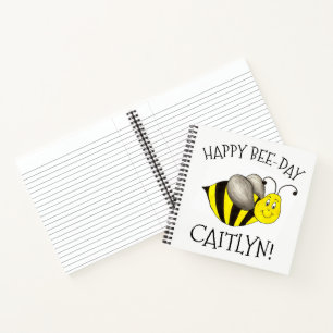 Carnet Joyeux Anniversaire du Jour de l'Abeille Jaune Bum