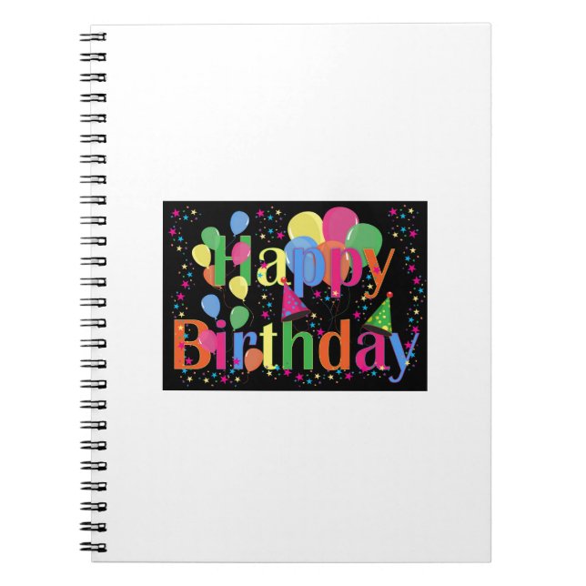 Carnet Joyeux Anniversaire Simple Couleur Mignon (Devant)