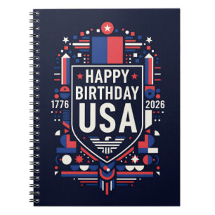 Carnet Joyeux anniversaire USA 250