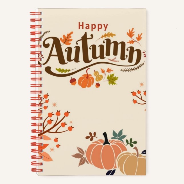 Carnet Joyeux automne, saison Citrouille, Halloween (Recto)