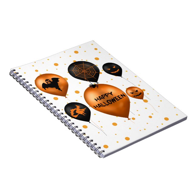 Carnet Joyeux Ballons du parti Halloween (Côté Droit)