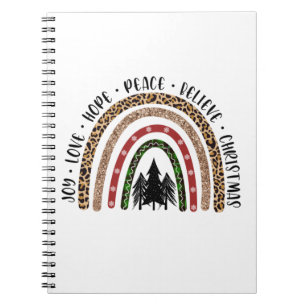Carnet Joyeux cadeau de Noël Amour espoir paix